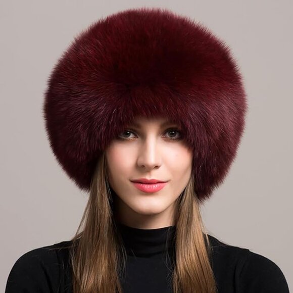 Women Real Fox Fur Hat - Picture 5 of 5